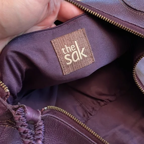 The Sak Purple Leather Hobo Bag - Picture 6 of 8